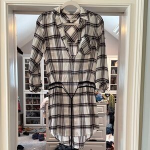 Veronica Beard Black and White Plaid Dress